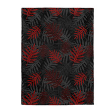 Load image into Gallery viewer, Laua’e Velveteen Plush Blanket (Red)