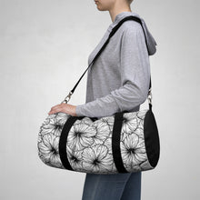 Load image into Gallery viewer, Hibiscus Duffel Bag (B&W)