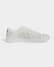 Load image into Gallery viewer, Women&#39;s Faux-Leather Tribal Sneaker (Cream)
