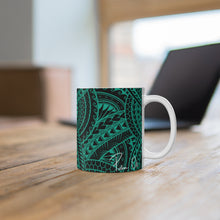 Load image into Gallery viewer, Tribal Graphic Mug 11oz (Teal)