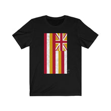 Load image into Gallery viewer, Kanaka Kollection Tribal Flag Unisex Jersey Short Sleeve Tee (White)