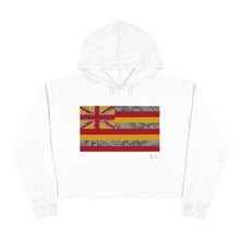 Load image into Gallery viewer, Kanaka Kollection Tribal Flag Cropped Hoodie (Y/G)