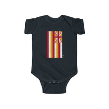 Load image into Gallery viewer, Kanaka Kollection Tribal Flag Infant Fine Jersey Bodysuit (White)
