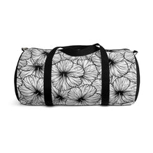 Load image into Gallery viewer, Hibiscus Duffel Bag (B&W)