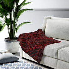 Load image into Gallery viewer, Tribal Velveteen Plush Blanket (Red)