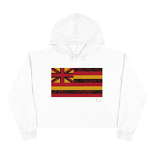 Load image into Gallery viewer, Kanaka Kollection Tribal Flag Cropped Hoodie (Red)