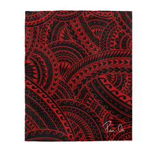 Load image into Gallery viewer, Tribal Velveteen Plush Blanket (Red)