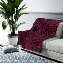 Load image into Gallery viewer, Tribal Velveteen Plush Blanket (Pink)