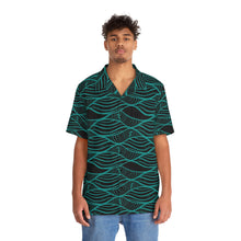 Load image into Gallery viewer, NALU Aloha Shirt (Black &amp; Teal)
