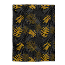Load image into Gallery viewer, Laua’e Velveteen Plush Blanket (Yellow)