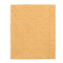 Load image into Gallery viewer, Puakenikeni Velveteen Plush Blanket (Light Orange)