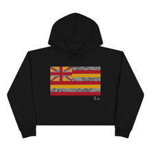 Load image into Gallery viewer, Kanaka Kollection Tribal Flag Cropped Hoodie (Y/G)