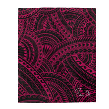 Load image into Gallery viewer, Tribal Velveteen Plush Blanket (Pink)