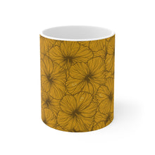 Load image into Gallery viewer, Hibiscus Graphic Mug 11oz (Yellow)