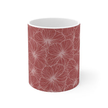 Load image into Gallery viewer, Hibiscus Graphic Mug 11oz (Light Pink)