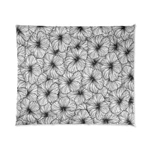 Load image into Gallery viewer, Hibiscus Comforter (B&W)
