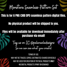 Load image into Gallery viewer, Monstera Seamless Pattern Set (6 Files included)
