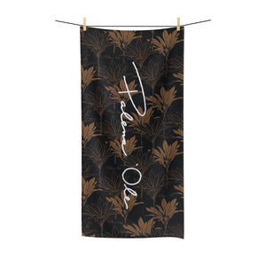 Kī Polycotton Script Towel (Brown)