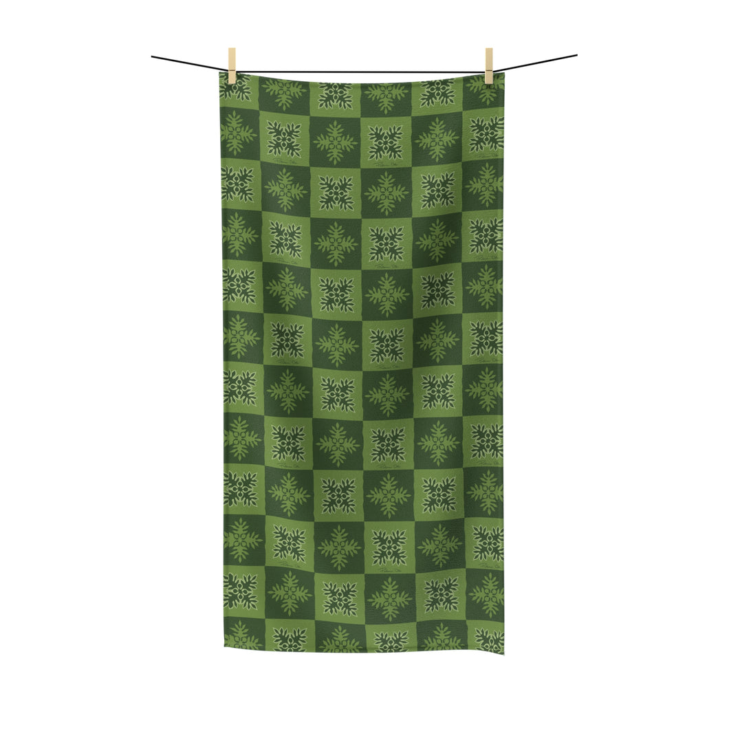 Ulu Quilt Polycotton Towel (Light Green)