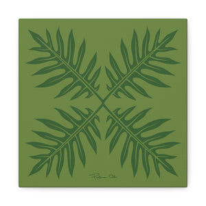 Ho’ohiki Quilt Canvas (Green)