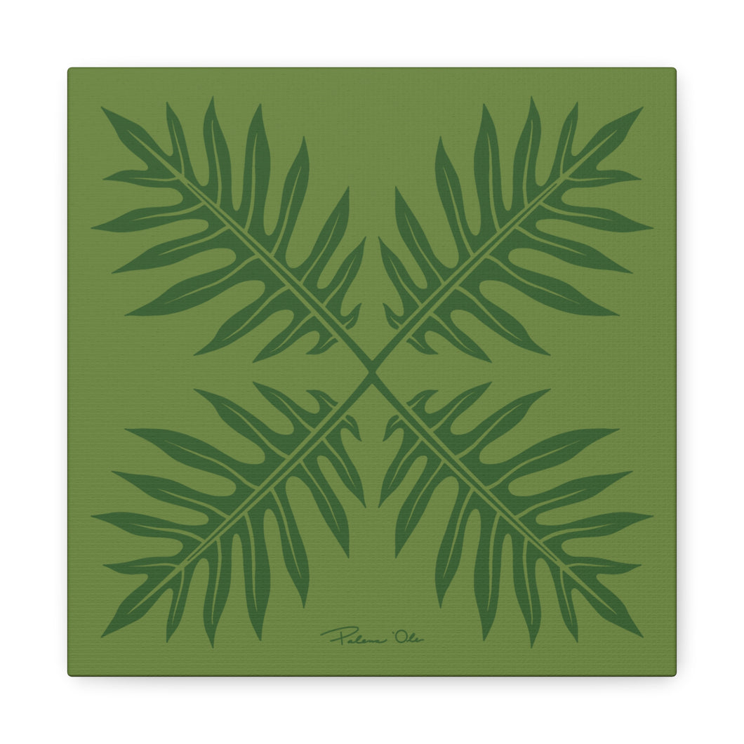 Ho’ohiki Quilt Canvas (Green)