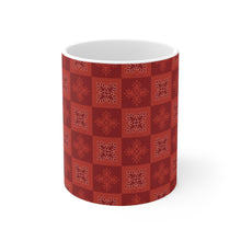 Load image into Gallery viewer, Ulu Quilt Graphic Mug 11oz (Light Red)
