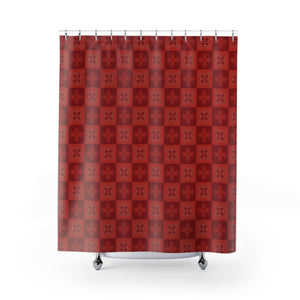 Ulu Quilt Shower Curtain (Light Red)