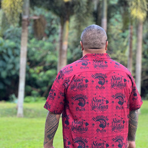 Sons of Yeshua Aloha Shirt (Red & Black)