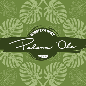 Green Monstera Quilt Seamless Pattern
