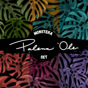 Monstera Seamless Pattern Set (6 Files included)