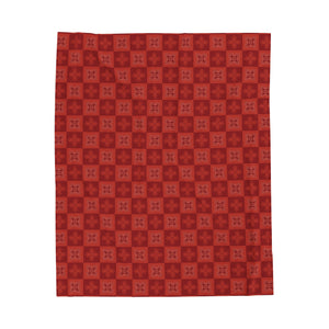 Ulu Quilt Velveteen Plush Blanket (Light Red)