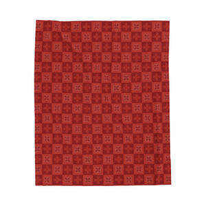 Ulu Quilt Velveteen Plush Blanket (Light Red)