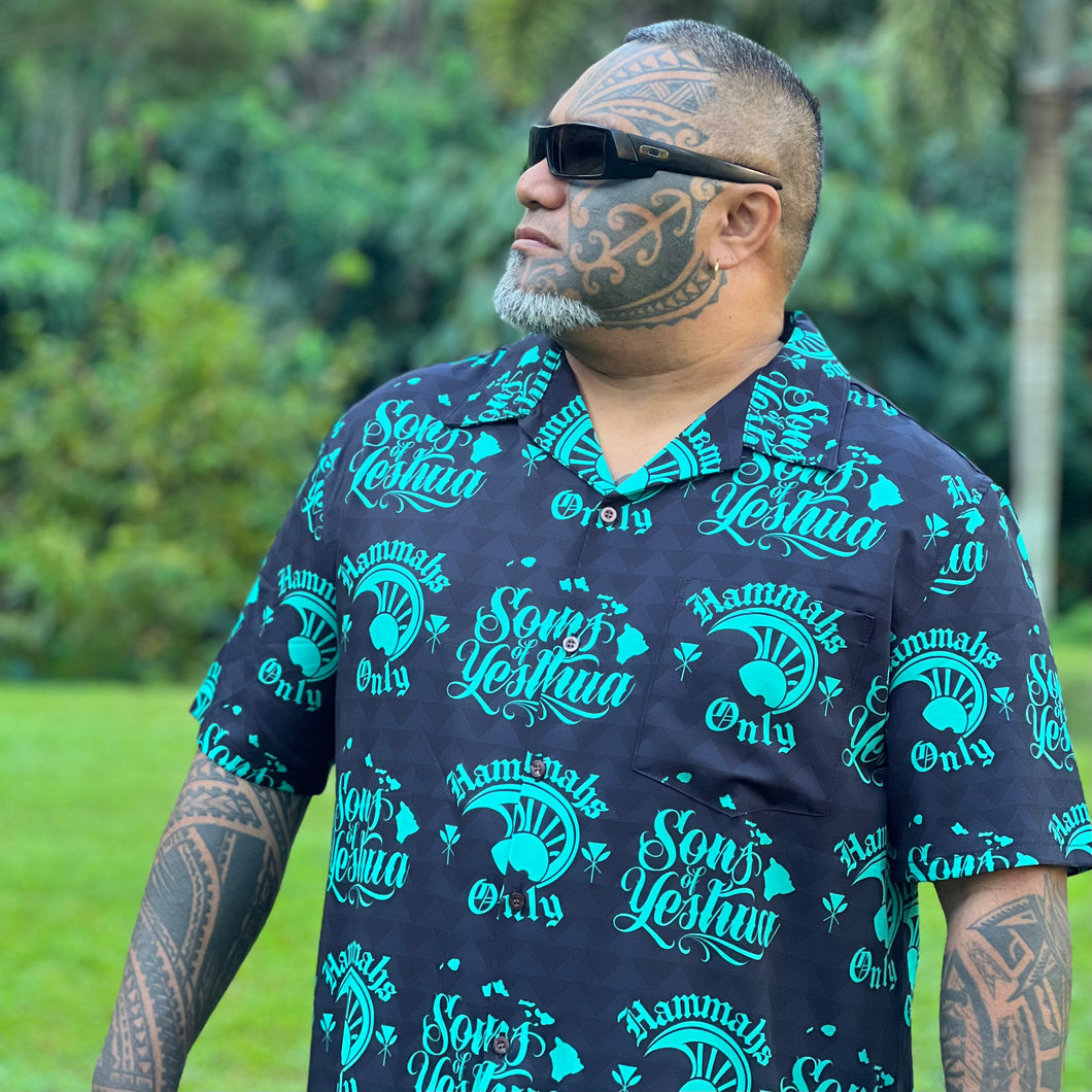 Sons of Yeshua Aloha Shirt (Teal)