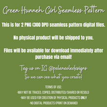 Load image into Gallery viewer, Green Hunneh Girl Seamless Pattern Set (2 Files included)
