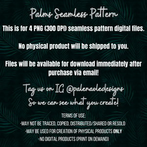 EXCLUSIVE Palms Seamless Pattern (4 Files included)