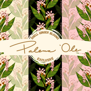 EXCLUSIVE Shell Ginger Blooms Seamless Pattern (3 Files included)