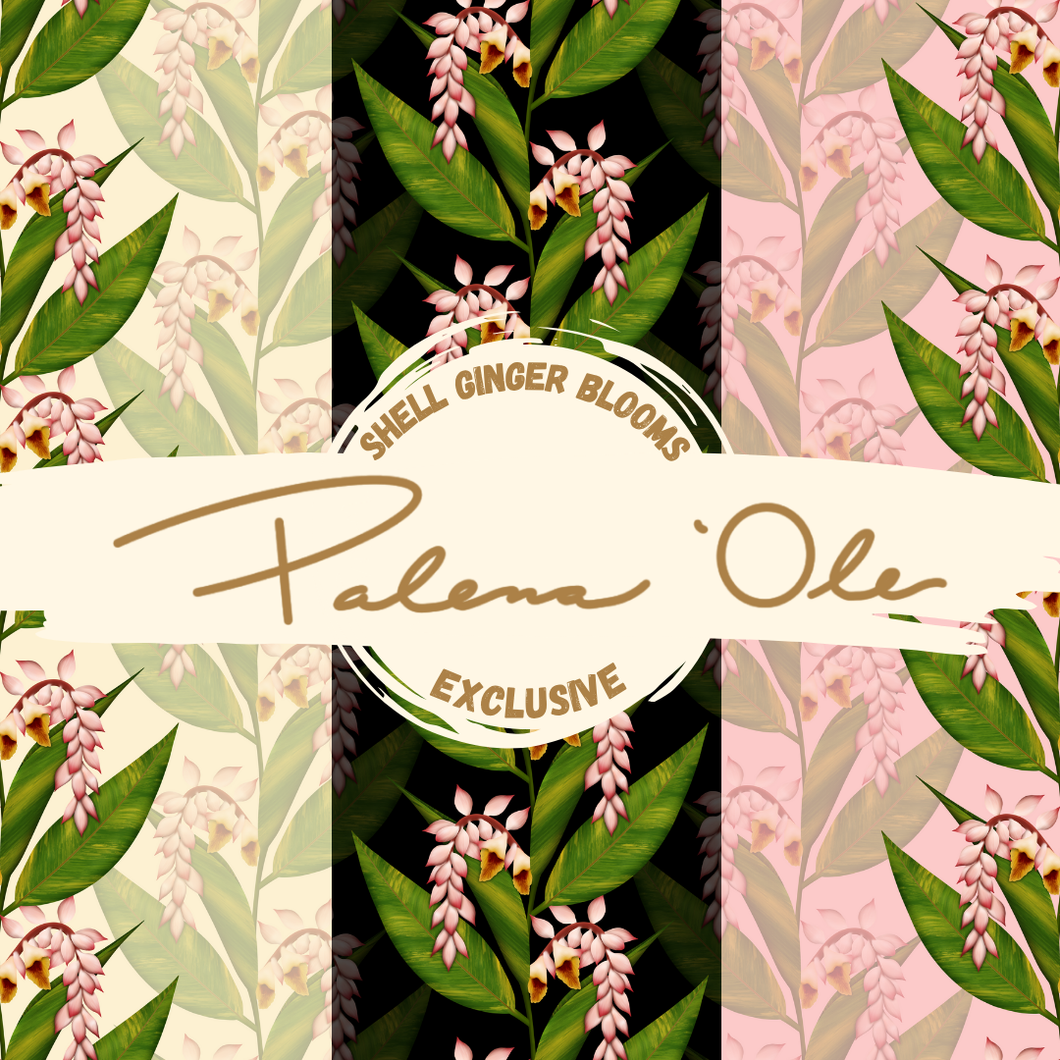 EXCLUSIVE Shell Ginger Blooms Seamless Pattern (3 Files included)