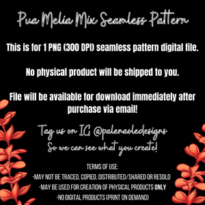 Pua Melia Mix Seamless Pattern