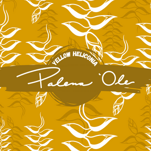 Yellow Heliconia Seamless Pattern