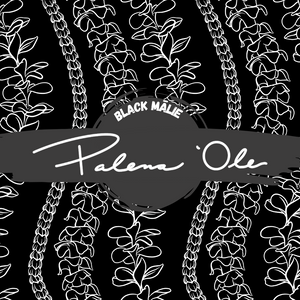 Black Mālie Seamless Pattern