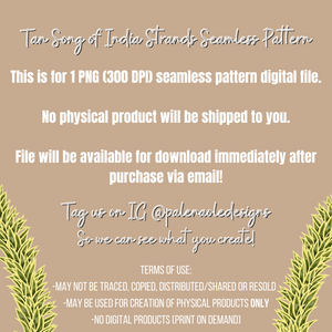 Tan Song of India Strands Seamless Pattern