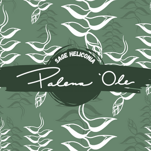 Sage Heliconia Seamless Pattern