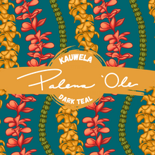 Load image into Gallery viewer, Dark Teal Kauwela Seamless Pattern
