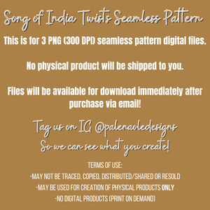 EXCLUSIVE Song of India Twists Seamless Pattern (3 Files included)