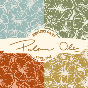 EXCLUSIVE Hibiscus Oasis Seamless Pattern (4 Files included)