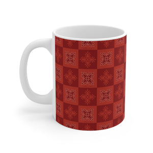 Ulu Quilt Graphic Mug 11oz (Light Red)