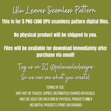 Load image into Gallery viewer, Ulu Leaves Seamless Pattern
