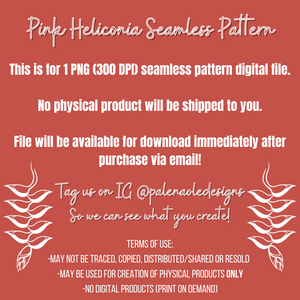 Pink Heliconia Seamless Pattern