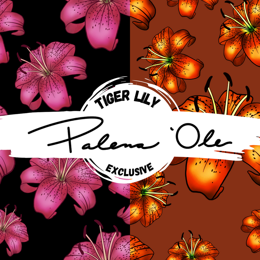 EXCLUSIVE Tiger Lily Seamless Pattern (3 Files included)