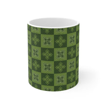 Load image into Gallery viewer, Ulu Quilt Graphic Mug 11oz (Light Green)
